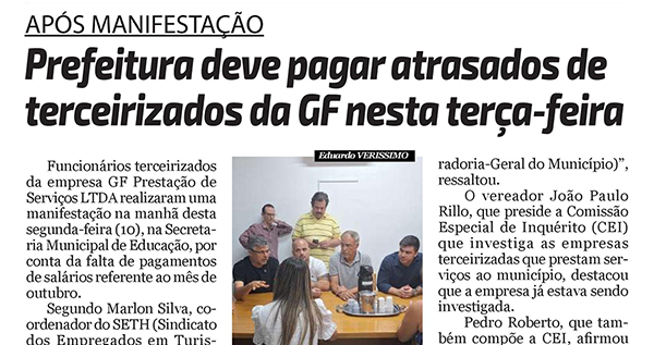 Mobilização dos trabalhadores da GF com o Sindicato SETH repercute na imprensa regional
